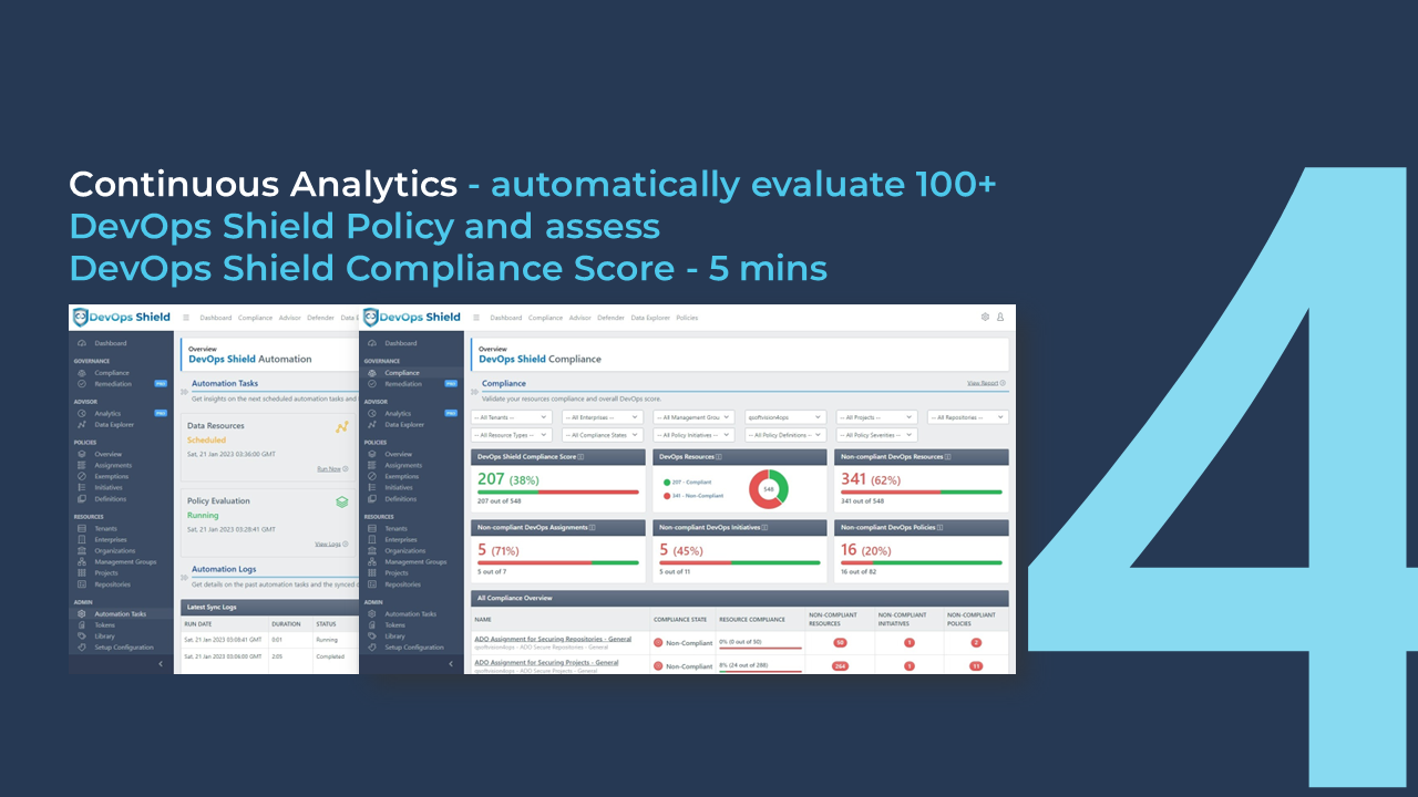 DevOps Shield - Get Started - Step 2 - One-time quick setup of hosted web app